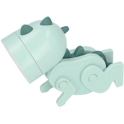 Luz nocturna LED para niños: dinosaurio verde brillante con luz suave y ángulo ajustable. ABS. 2 W.
