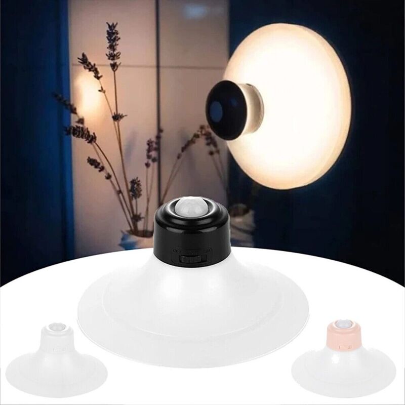 Luz Nocturna Led Portátil Recargable Con Sensor De Movimiento De Paso Con Ventosa