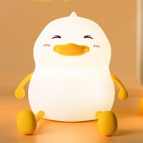 Luz nocturna LED recargable con forma de pato – Luz nocturna para niños – Luz suave y relajante – Ideal para la mesita de noche