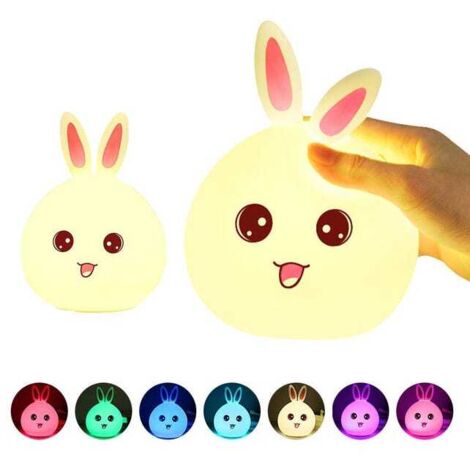 Luz nocturna para niños y bebés, luz nocturna portátil con 7 niveles de iluminación, opción de carga USB. Luz nocturna para bebés.