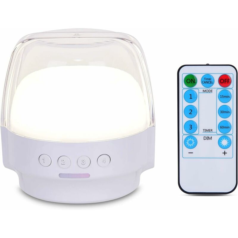 

Abcrital - Luz nocturna para niños, luz nocturna, lámpara de noche recargable de 2800 mAh con control remoto, brillo ajustable