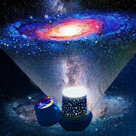 Luz nocturna, proyector de cielo estrellado, proyector LED con rotación de 360 grados