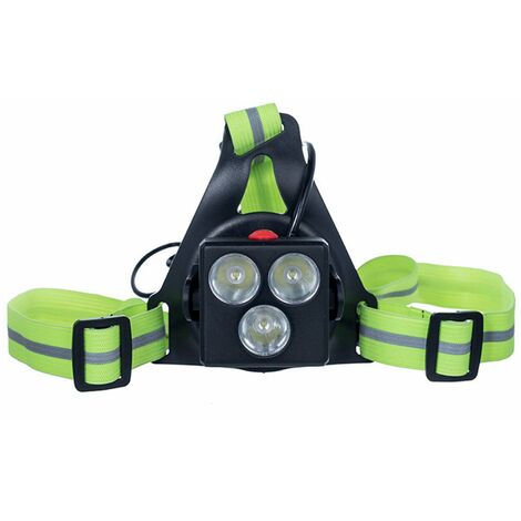 Luz Para Correr En El Pecho MINKUROW Para Corredores Y Corredores Con Haz Ajustable Y Reflector, Luz Led Para Bicicleta Recargable Por Usb
