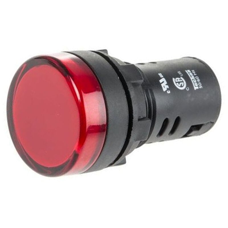 

Luz piloto LED de 22 mm para paneles de control 230 VAC Rojo