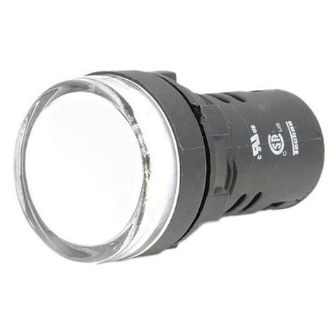 Luz piloto LED de 30 mm para paneles de control 230 VAC  Blanco