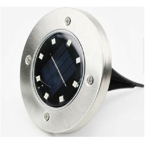 Luz solar 3 x 8 luces de suelo LED, luces de jardín de colores