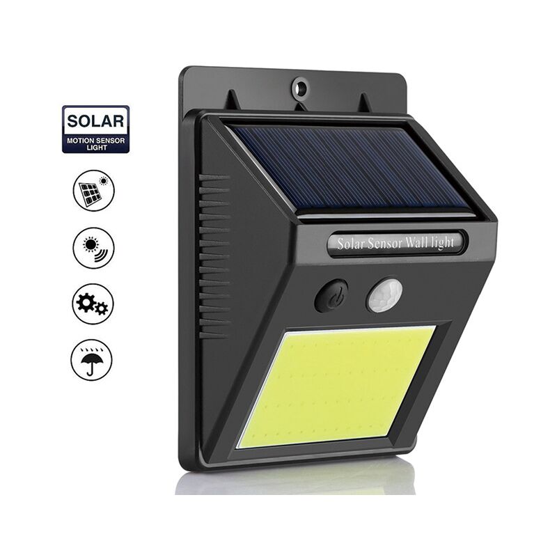 

Luz solar al aire libre 1pcs, Luz solar al aire libre LED, Foco solar impermeable, Seguridad inalámbrica, Luz LED de pared para jardín [A +++ Energy]