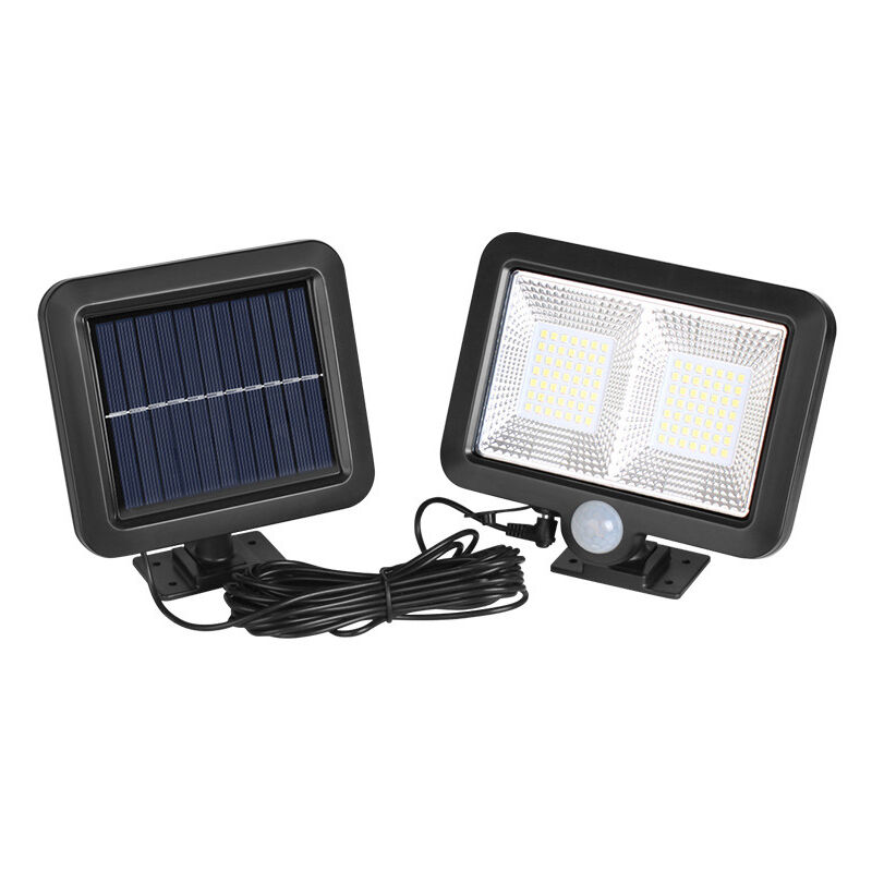 

Luz solar al aire libre, 98 LED Detector de movimiento Iluminación solar al aire libre a prueba de agua Foco solar inalámbrico Potente seguridad para