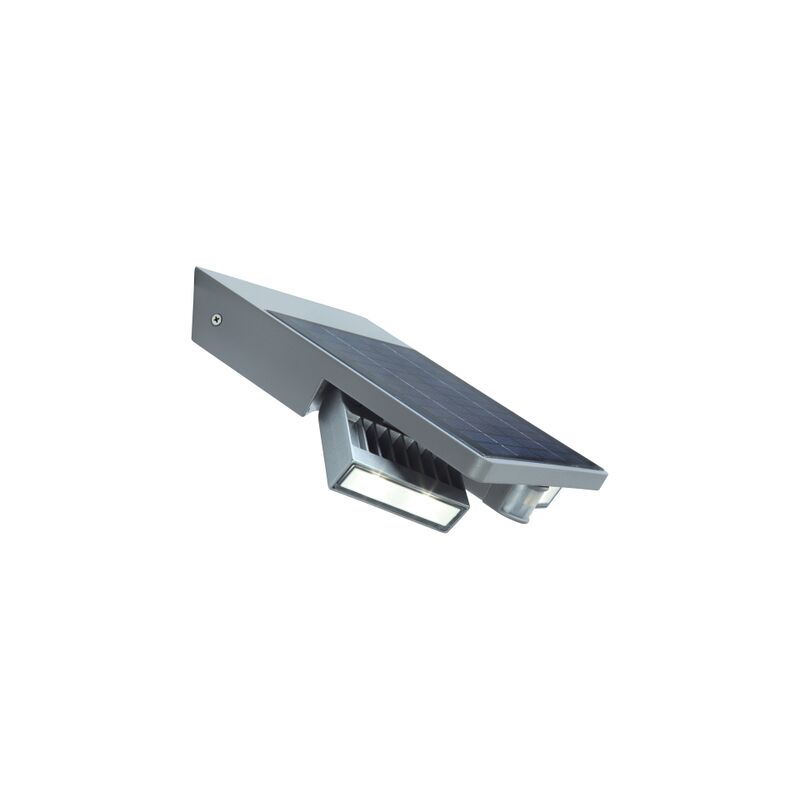 

Luz solar de la pared con detector de movimiento 'Tilly' gris plata 4W - Lutec