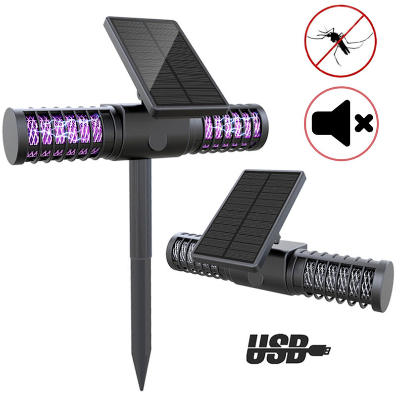 

Luz Solar Insect Killer Bug Zapper, Lampara Mosquito Killer para acampar