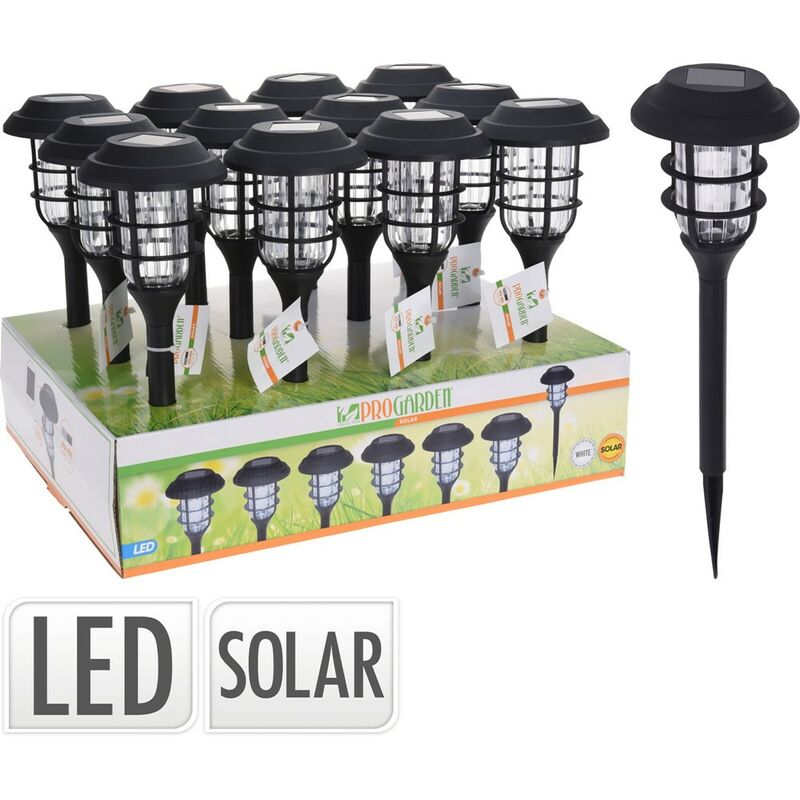 

Luz solar led negra 31 cm