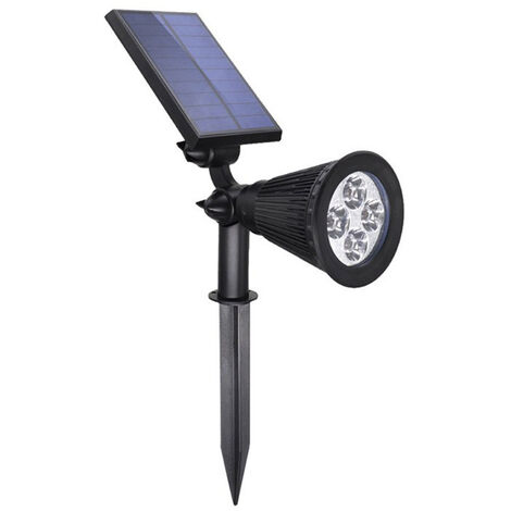 Luz solar para exteriores, BR-Vie 4 LED Focos solares para exteriores Luces de seguridad IP65 para patio de árboles Verde