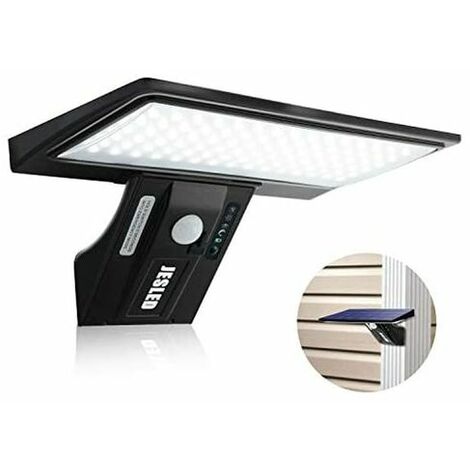Luz solar para exteriores, luz solar con sensor de movimiento de 2600 mAh Lámpara de pared de luz de seguridad inalámbrica impermeable para exteriores para jardín. Batería reemplazable