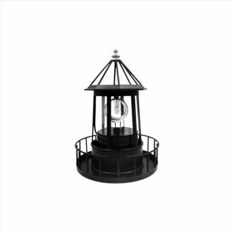 Luz solar para jardín de una pieza para exteriores, torre de luz solar, baliza LED solar, luz giratoria de 360 grados, jardín, patio, césped, casa al aire libre, torre de humo decorativa a prueba de a