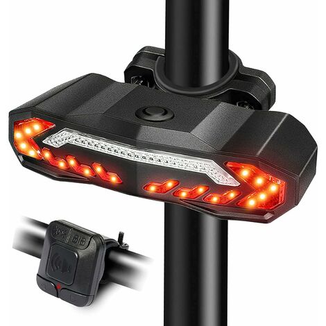 Luz trasera de bicicleta inteligente: luces intermitentes de  encendido/apagado automático, linterna de advertencia LED con parte trasera  roja, montaje
