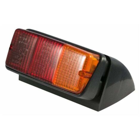 Luz trasera derecha 3 funciones base inclinada 162x70 mm
