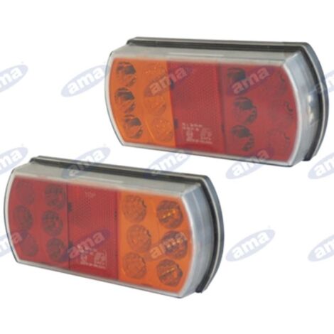 Luz trasera izquierda Led 165x80x35mm máquina tractora 12-24V