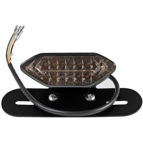 Luz Trasera LED 12V para Moto con Intermitente y Placa Integrada