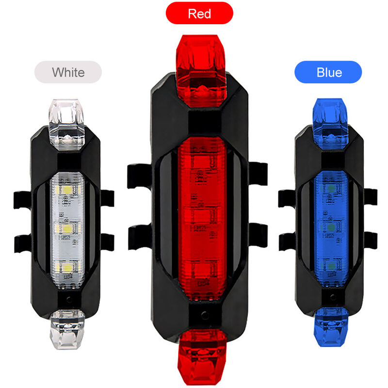 

Luz trasera recargable USB para bicicleta, luz trasera LED para bicicleta, 4 modos de iluminacion, bateria recargable de 160 mAh incorporada, luz de