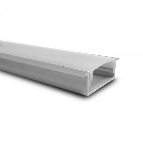LuzConLed - Perfil aluminio para tira de led doble empotrable con difusor mate - ENVÍO DESDE ESPAÑA - PC