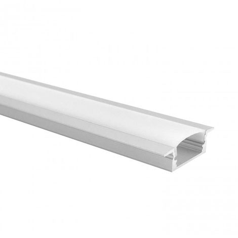LuzConLed - Perfil de aluminio para tira de led empotrable con difusor - ENVÍO DESDE ESPAÑA
