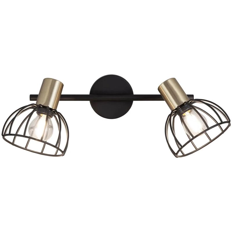 

Lúzete - Aplique De Pared 2 Luces Negro Mate Gabrielle