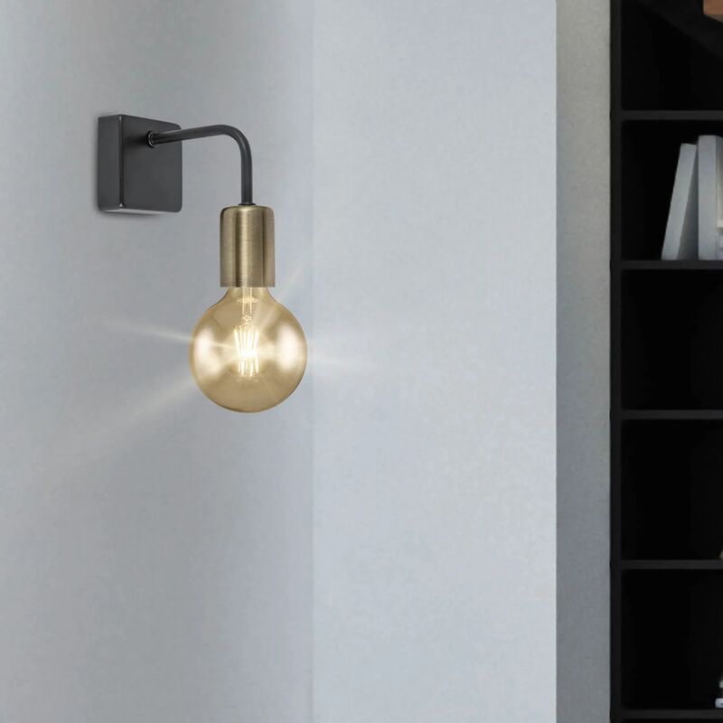 

APLIQUE DE PARED METAL NEGRO E27 ALBERTA - Lúzete