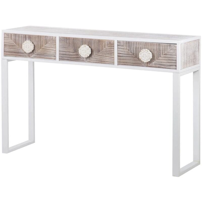 

Lúzete - Consola De Madera Tallada 80 Cm Keren