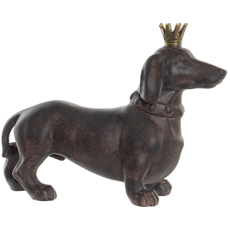 

Lúzete - Figura Resina Perro Corona Marron