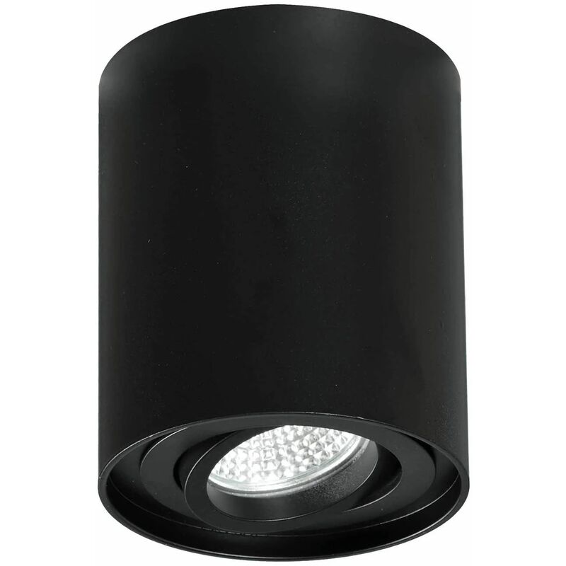 

Lúzete - Foco De Superficie Basculante Negro Gu10 Redondo