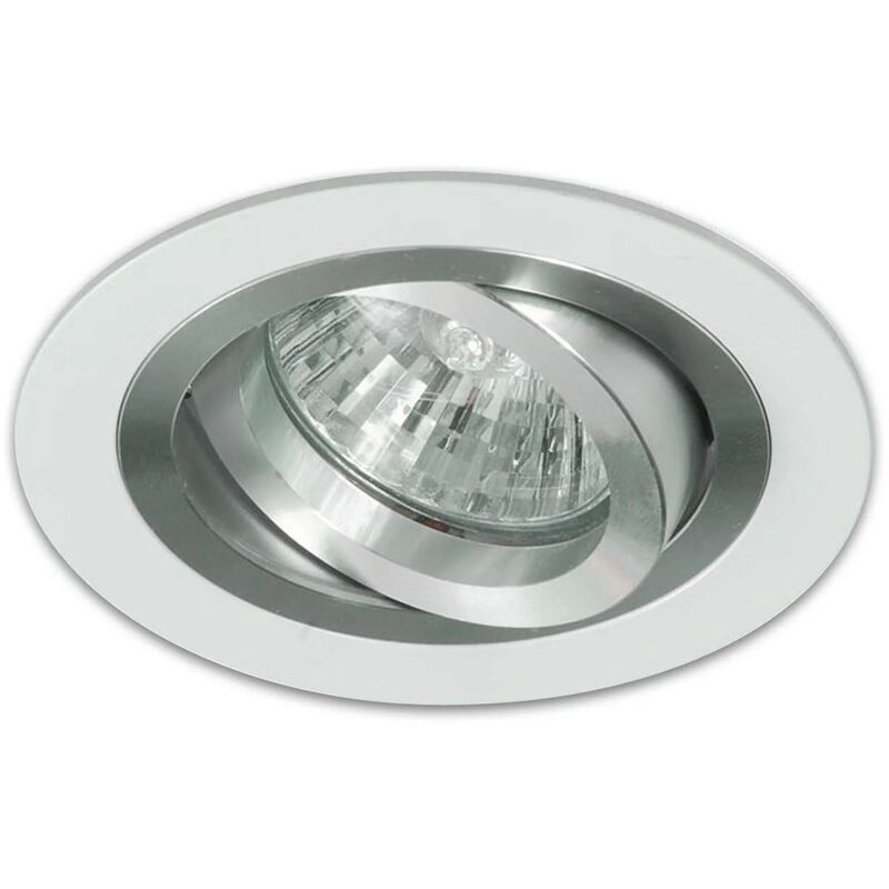 

FOCO EMPOTRABLE CIRCULAR BLANCO-ALUMINIO GU10 IP20 - Lúzete