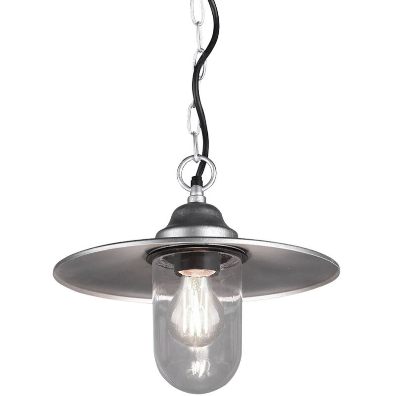 

LÁMPARA COLGANTE EXTERIOR E27 IP44 ZINC TULSI - Lúzete