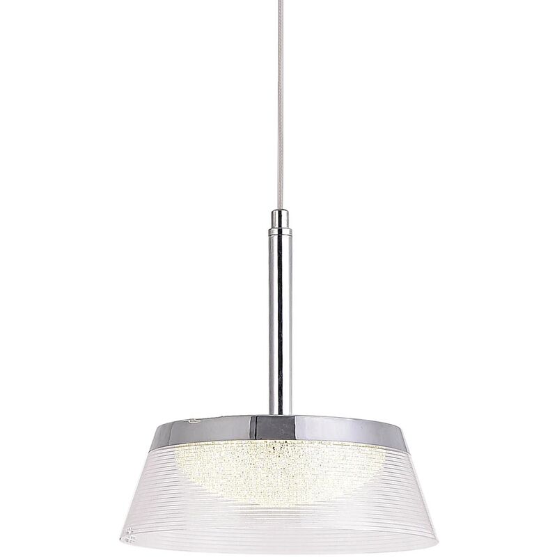 

LÁMPARA COLGANTE LED 10W 4000K ACERO CROMADO ATENEA - Lúzete