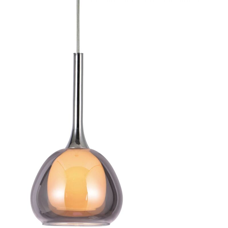 

LÁMPARA DE TECHO 1 LUZ CRISTAL EXTERIOR FUMÉ INTERIOR BLANCO Ø16,5 NOLINA - Lúzete