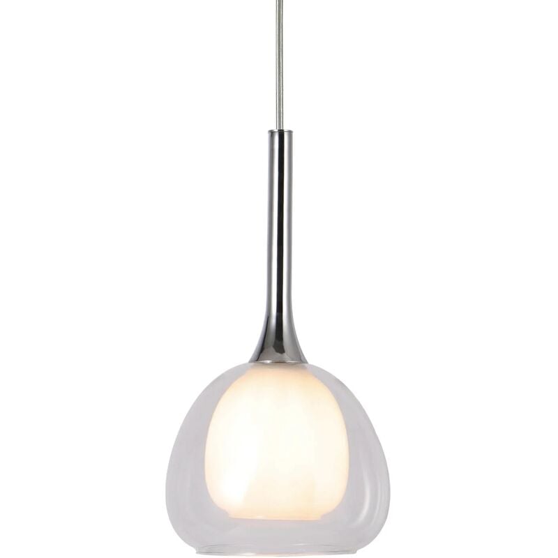 

LÁMPARA DE TECHO 1 LUZ CRISTAL EXTERIOR TRANSPARENTE INTERIOR BLANCO Ø16,5 NOLINA - Lúzete