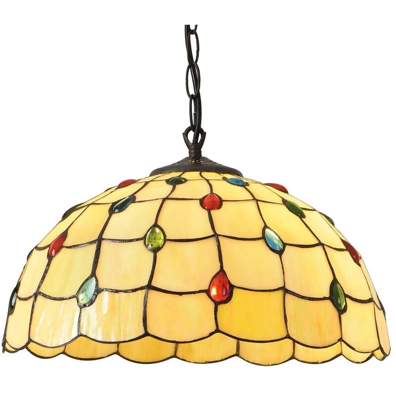 

LÁMPARA DE TECHO 2 LUCES 40 CM TIFFANY JEWEL - Lúzete