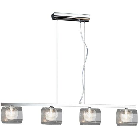 LÚZETE - LAMPE DE PLAFOND BARBARA - Chrome et transparent
