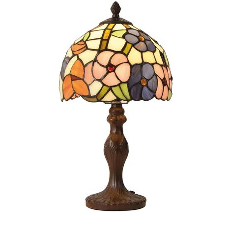 LÚZETE - LAMPE DE TABLE 1 LUMIÈRE 20 CM TIFFANY FLOWERS