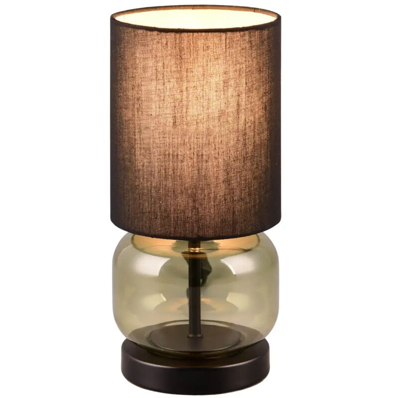 Lampe de table led noir et vert culot e27 - trio - elio 81197418 81197418