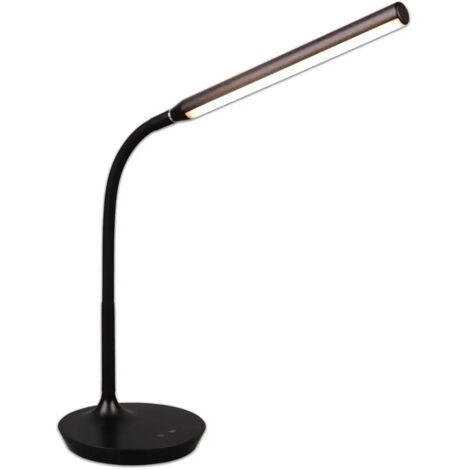 LÚZETE - LAMPE DE TABLE LED TACTILE 5W RÉGLABLE NOIR TANNER