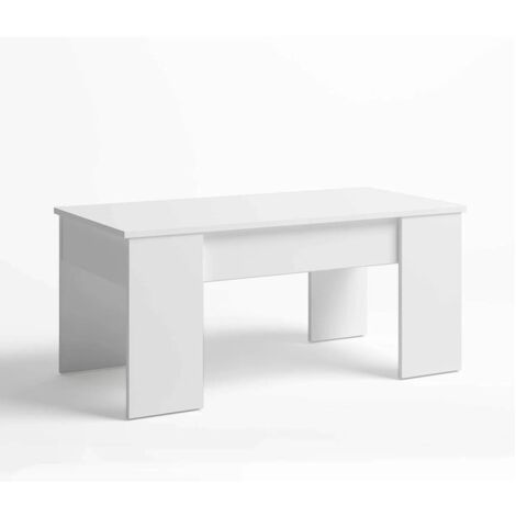LÚZETE - MESA DE CENTRO ELEVABLE BLANCO MATE MARSHA - Blanco Mate
