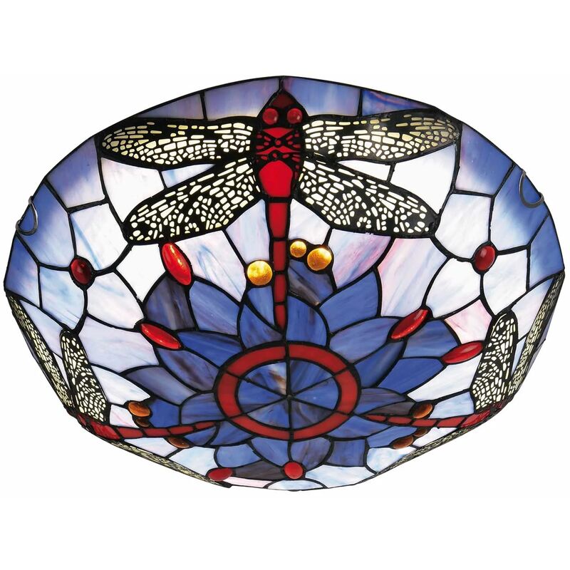 

Lúzete - Plafón De Techo Led 24 W 4000K 40 Cm Tiffany Libélula
