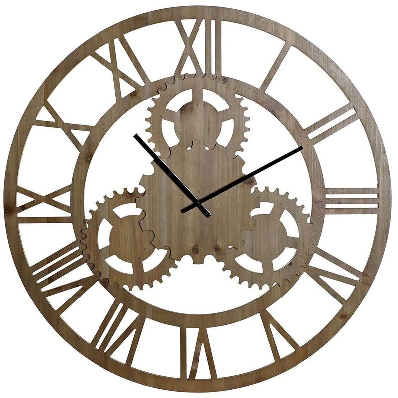 

RELOJ PARED MDF METAL ENGRANAJES NATURAL - Lúzete