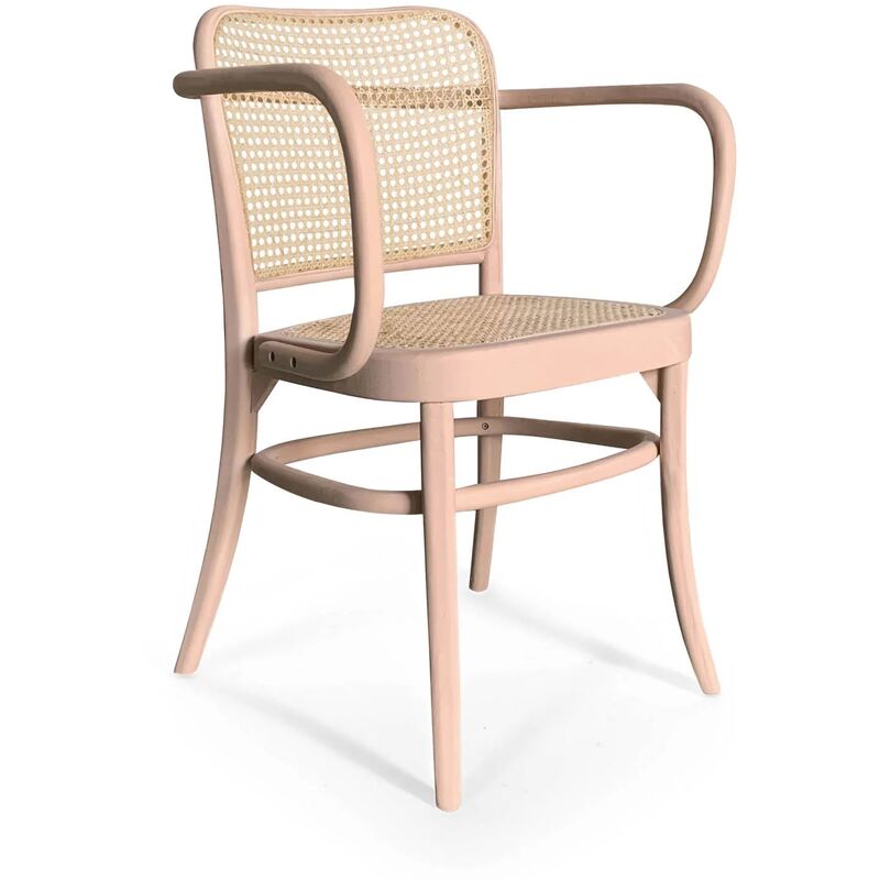 

SILLA HANNAH CON REPOSABRAZOS MADERA DE OLMO ROSA - Lúzete