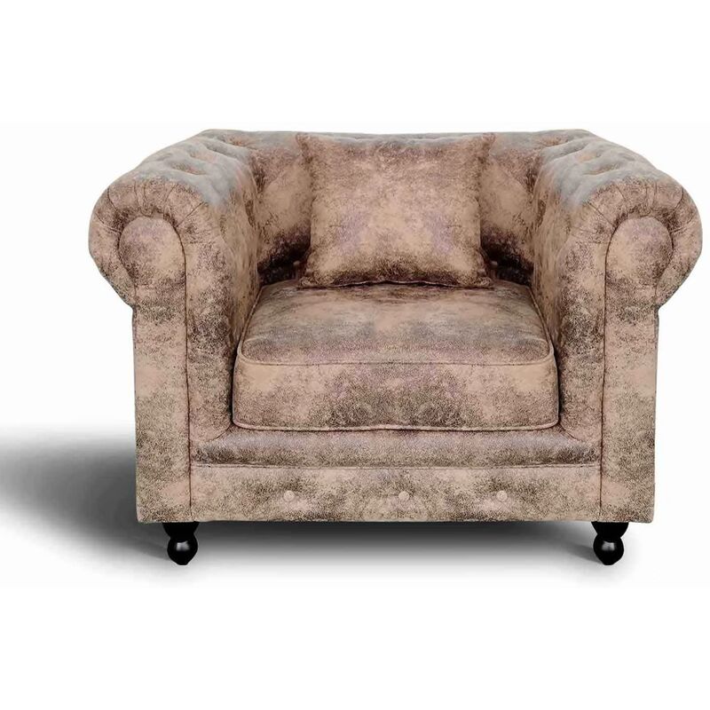 

Lúzete - Sillón Marrón Envejecido Edna