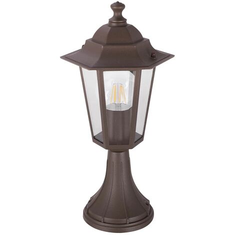 LÚZETE - SOBREMURO HEXAGONAL MARRÓN ÓXIDO E27