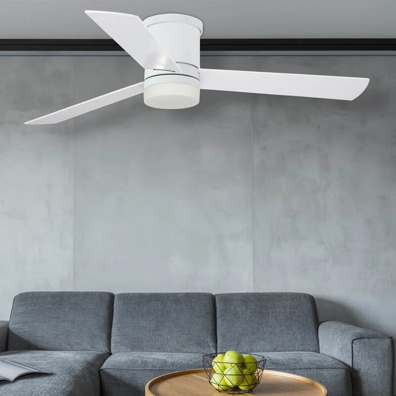 

Lúzete - Ventilador De Techo Led 18 W Regulable Blanco Naysa