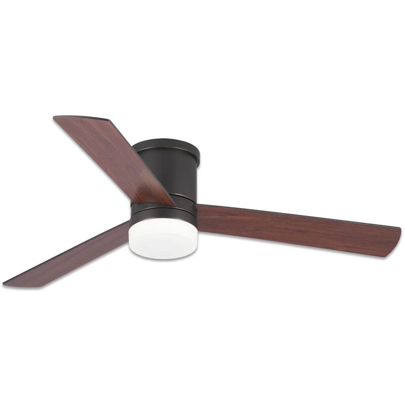 

Lúzete - Ventilador De Techo Led 18 W Regulable Marrón Naysa