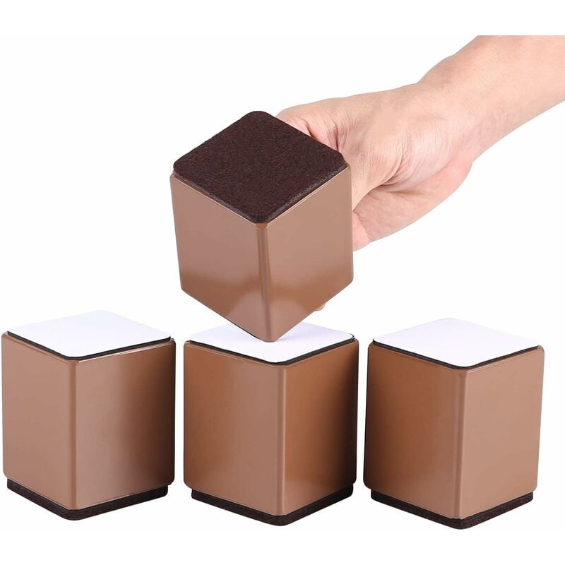 Aougo - lévateurs de meubles en acier de 100 mm, élévateurs de lit et de pied de table robustes, 4 pièces