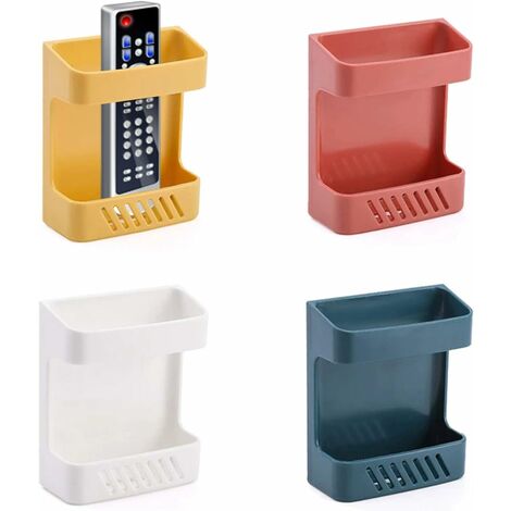 Lvjkes Télécommande Boîte de Rangement Murale, 4 Pièces Boîte de Rangement à Télécommande, Télécommande Boîte de Rangement Murale Divers, pour téléviseurs et climatiseurs téléphone